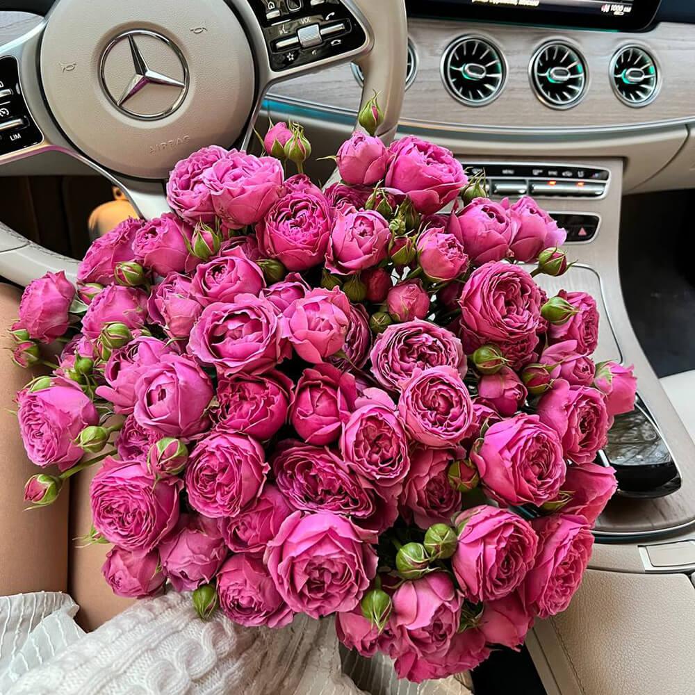 Букет из 9 розовых роз
